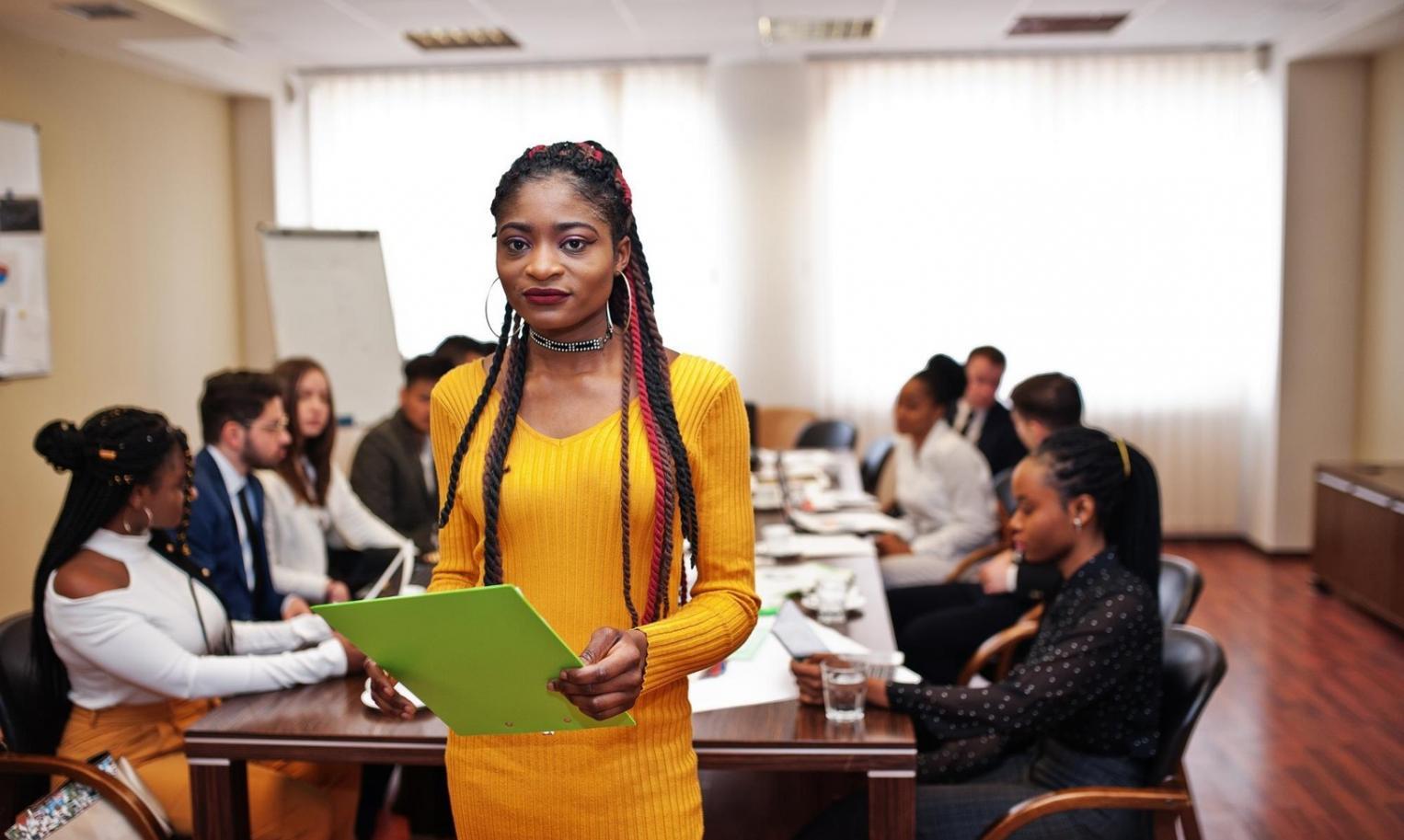 Modern financial education workspace designed for productive business discussions